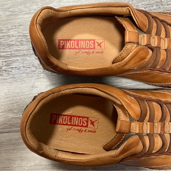 PIKOLINOS Tan Leather Drivers Loafers with Moccasin Design Slip On  Size 10 - Picture 10 of 15